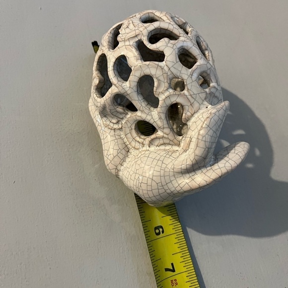 Crackle Pottery Bunny Rabbit Decor Accent Sculpture - Picture 6 of 12